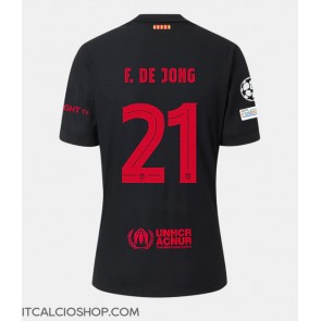 Barcelona Frenkie de Jong #21 Seconda Maglia 2024-25 Manica Corta